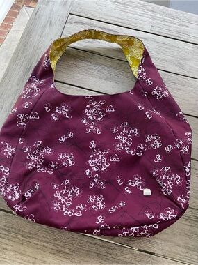 Haiku Women’s Slouch Floral Hobo Shoulder Bag in Plum
